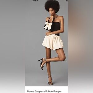 NWT Maeve Strapless Bubble Romper by Anthropologie